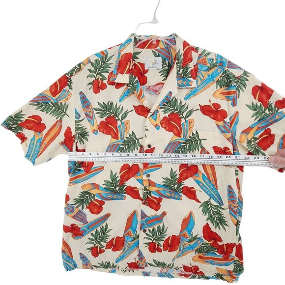 Ho Aloha Men's Short Sleeve Casual Shirt Floral Size L - Picture 4 of 8